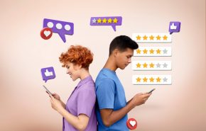 Medium shot young people with reviews